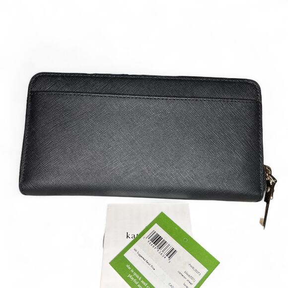 NWT Kate Spade Cameron Street Lacey Leather Wallet Black Boutique Line - Picture 3 of 14